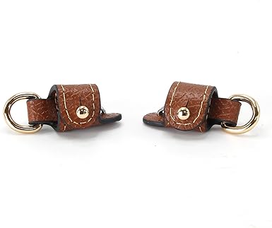 Adjustable Brown PU Leather Bag Strap with Metal Hooks | Vintage-Style Faux Leather Replacement Shoulder Crossbody Strap (Length: 94–114cm / 37–45in)