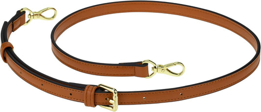 Universal Adjustable PU Leather Shoulder Bag Strap – Replacement Crossbody Handle for Handbags and Purses (Brown)